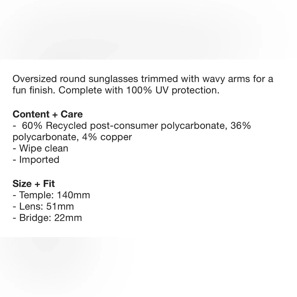 Birdie Wavy Round Sunglasses - Picture 3 of 3